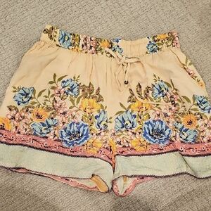 Floral Women's Drawstring Shorts L